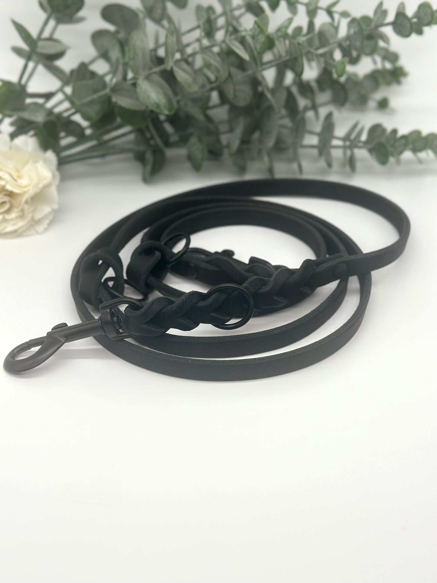 Fettlederleine *ALL BLACK*