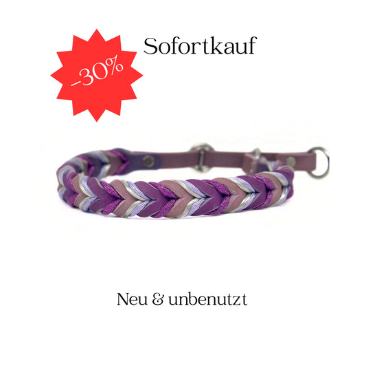 Fettleder Zugstopphalsband 38cm - 50cm Umfang