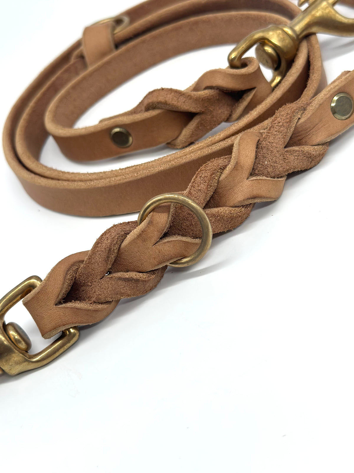 Fettleder Hundeleine Camel