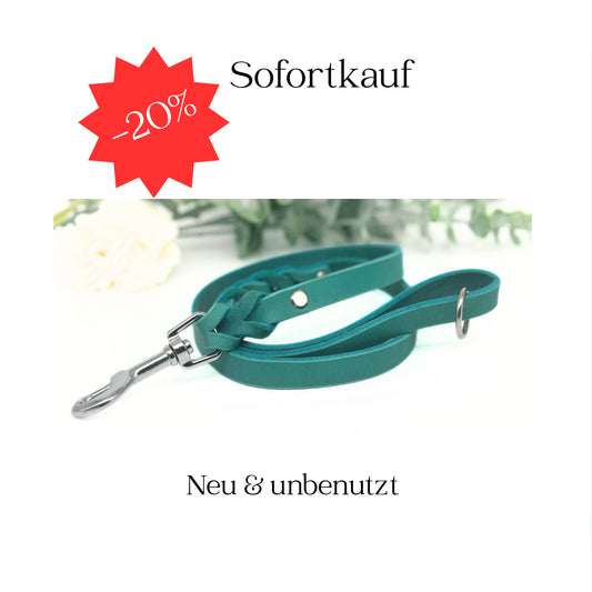 Fettleder Führleine „Classic“ in Smaragd