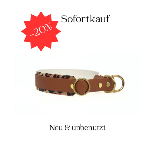 *Sonderedition* Leopard Biothane Zugstopphalsband 38cm - 43 cm