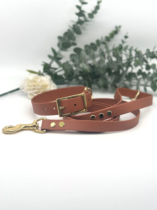 Biothane Set Hellbraun/Messing